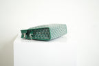 Goyard Green Goyardine Jouvence Toiletry Pouch MM W/Dust Bag