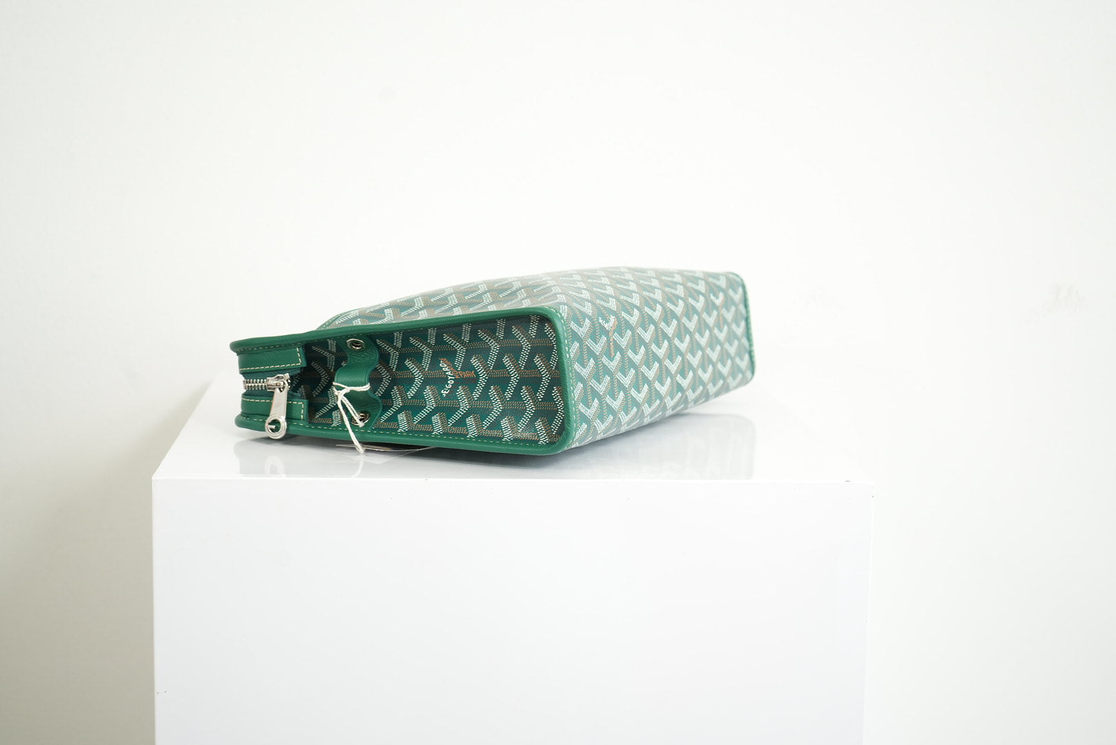 Goyard Green Goyardine Jouvence Toiletry Pouch MM W/Dust Bag