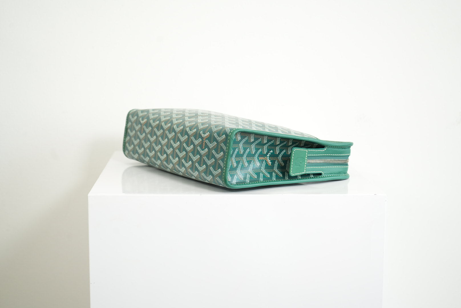 Goyard Green Goyardine Jouvence Toiletry Pouch MM W/Dust Bag