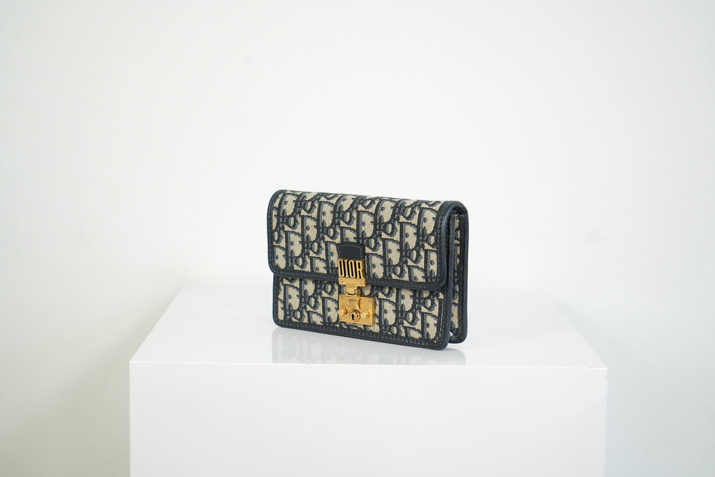 Christian Dior Dioraddict Oblique Wallet On Chain W/ Dustbag