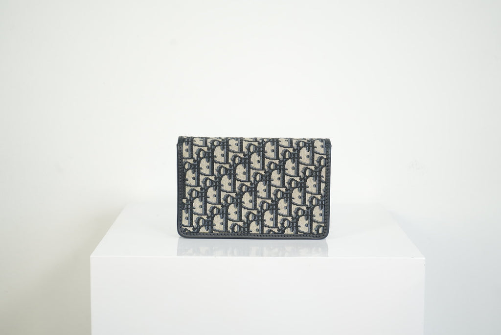 Christian Dior Dioraddict Oblique Wallet On Chain W/ Dustbag