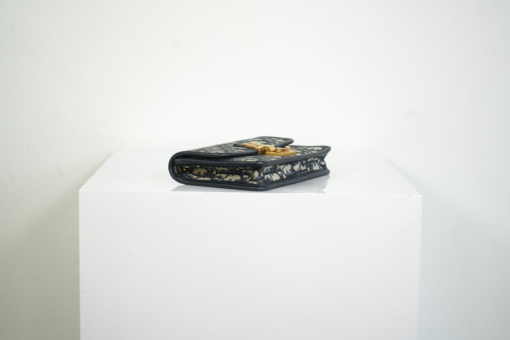 Christian Dior Dioraddict Oblique Wallet On Chain W/ Dustbag