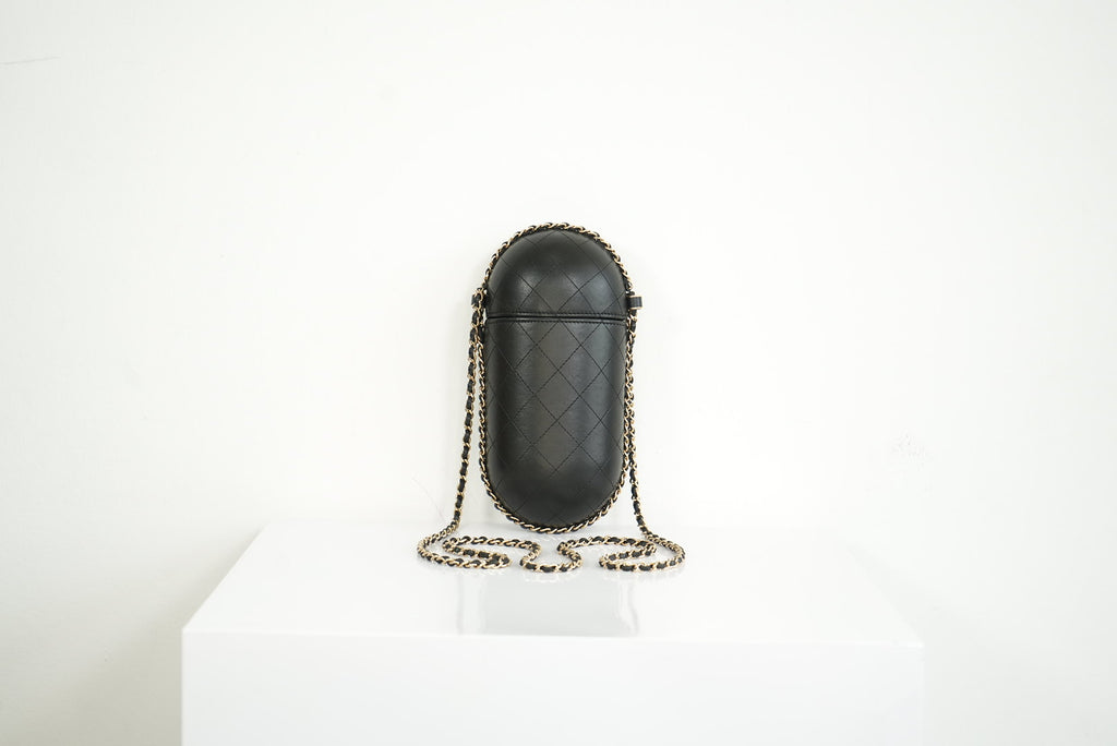 Chanel Quilted Chain Around Phone Holder W/Dust Bag