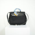 Hermès Herbag Zip 31 Black toile + Vache Hunter, PHW