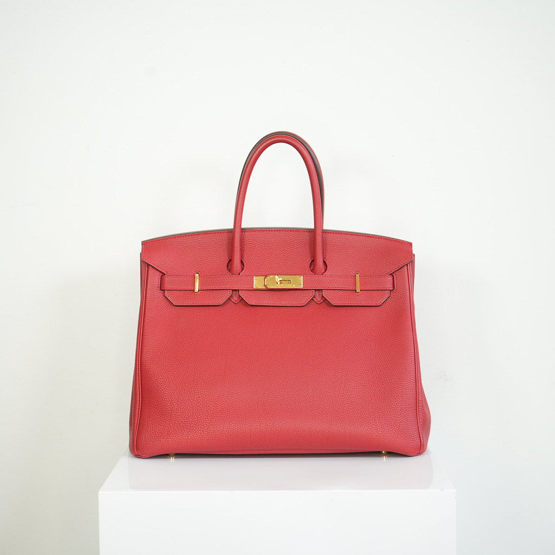 2023 Hermes Birkin 30 in Rouge de Cœur Togo Leather w/gold hardware Full set