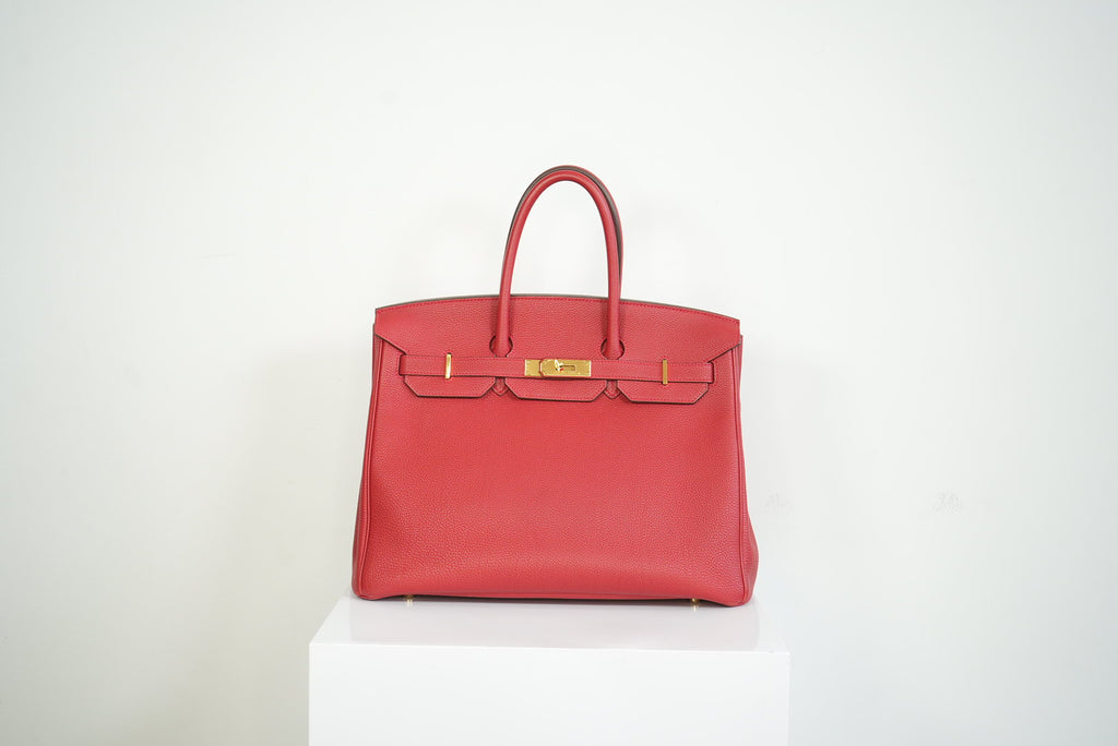 2023 Hermes Birkin 30 in Rouge de Cœur Togo Leather w/gold hardware Full set