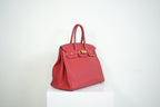 2023 Hermes Birkin 30 in Rouge de Cœur Togo Leather w/gold hardware Full set