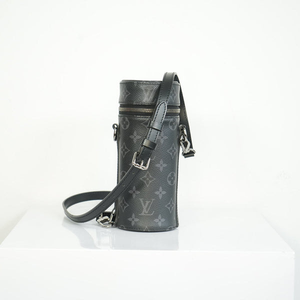 Louis Vuitton Monogram Eclipse Bottel Holder in Black w/dustbag