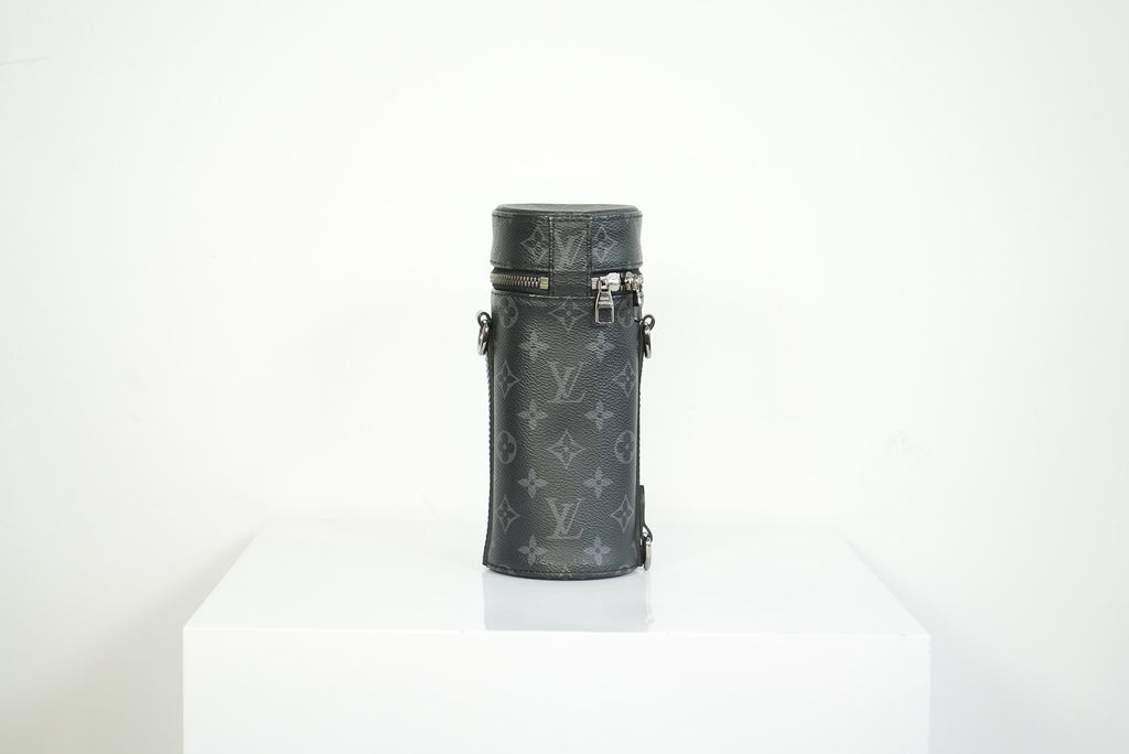 Louis Vuitton Monogram Eclipse Bottel Holder in Black w/dustbag