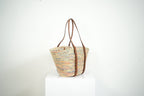 Prada Paglia Vitello Woven Multicolor Raffia Basket Tote
