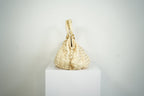 Miu Miu White Leather Woven Handle Bag