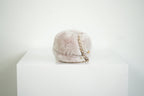 Chanel Purple Rabbit Fur Round Clutch W/Chain and Dust Bag