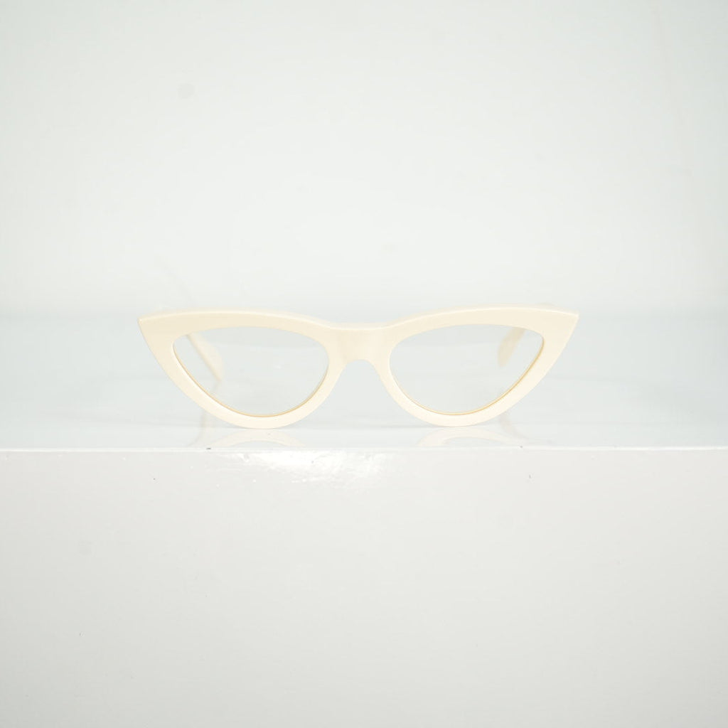 Celine Cat-Eye White Glasses