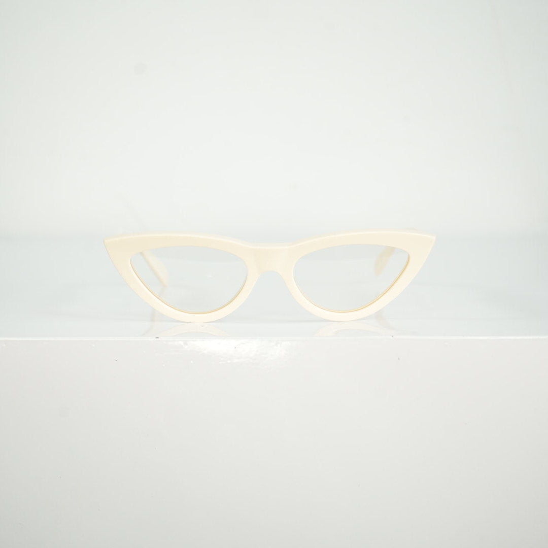 Celine Cat-Eye White Glasses