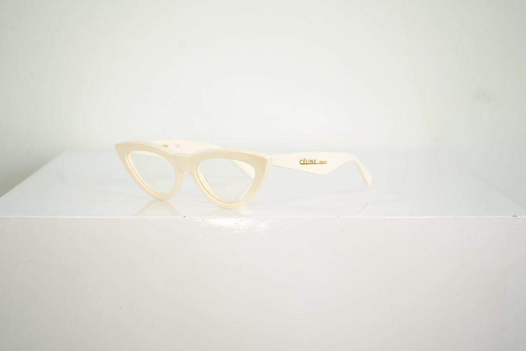 Celine Cat-Eye White Glasses