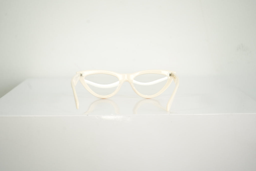 Celine Cat-Eye White Glasses