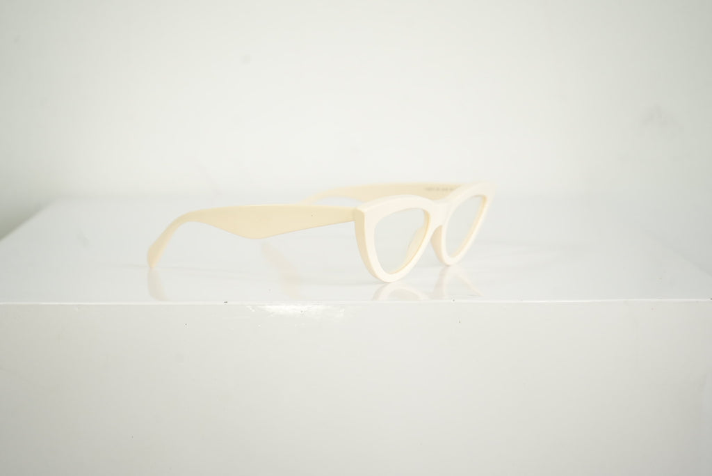 Celine Cat-Eye White Glasses