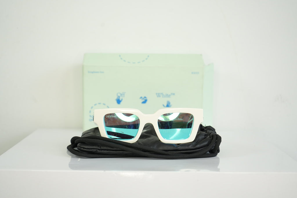 Off-White Virgil Sunglasses Blue Frames W/ Case and Box