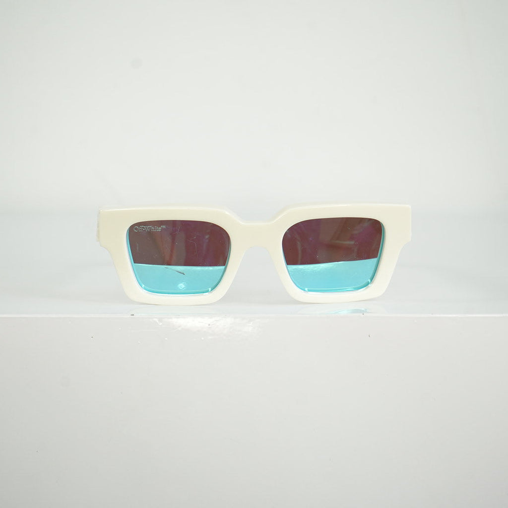 Off-White Virgil Sunglasses Blue Frames W/ Case and Box