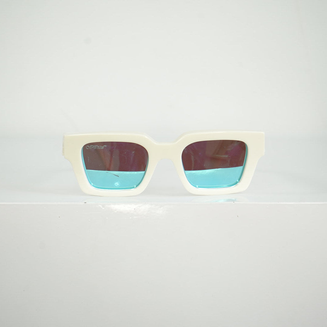 Off-White Virgil Sunglasses Blue Frames W/ Case and Box