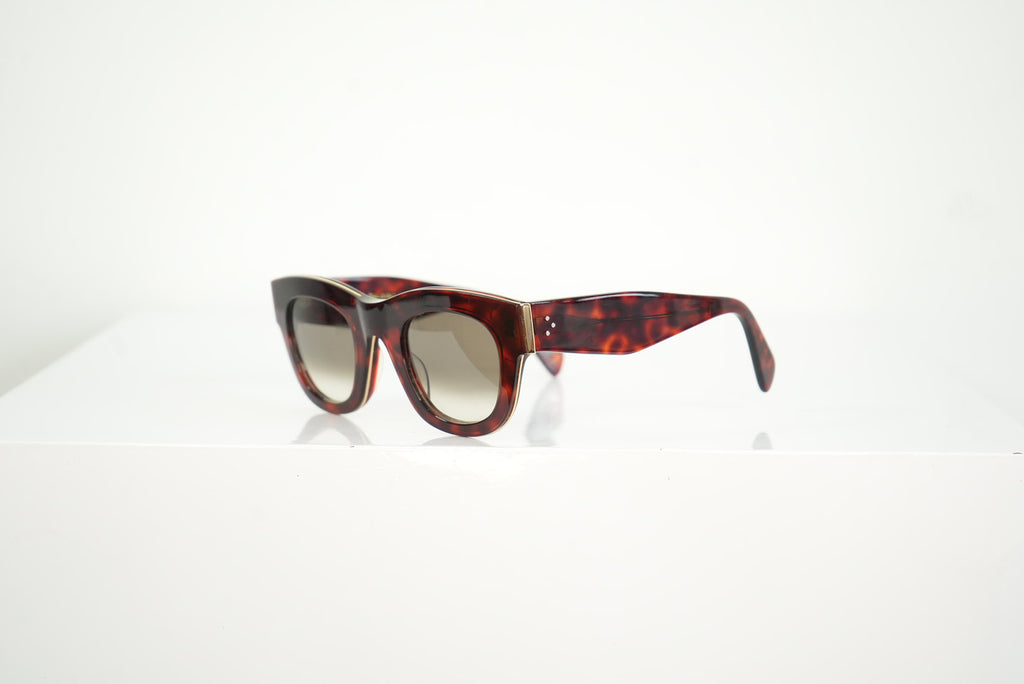 Celine Red Tortoise Shell Sunglasses