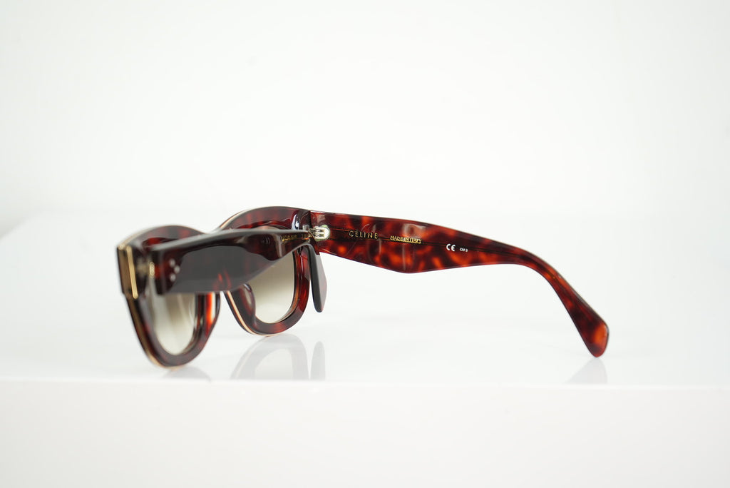 Celine Red Tortoise Shell Sunglasses