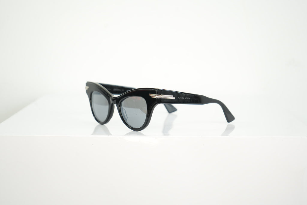Bottega Veneta Cat Eye Sunglasses With Silver Details