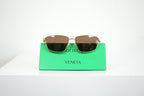 Bottega Veneta Rectangular Cat-Eye Sunglasses (Full Set)