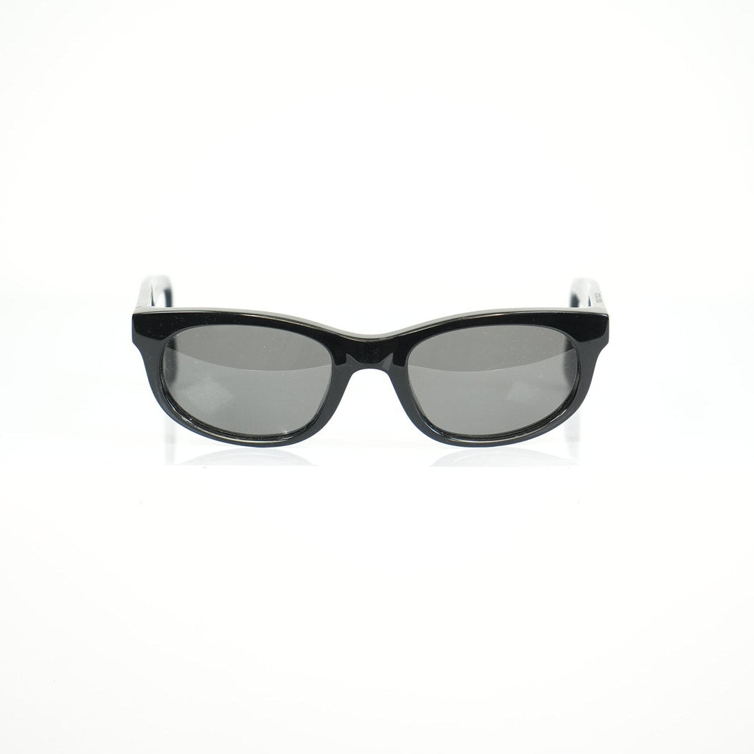 Bottega Veneta black rectangular sunglasses, full set