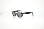 Bottega Veneta black rectangular sunglasses, full set