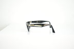 Bottega Veneta black rectangular sunglasses, full set