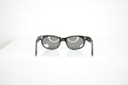 Bottega Veneta black rectangular sunglasses, full set