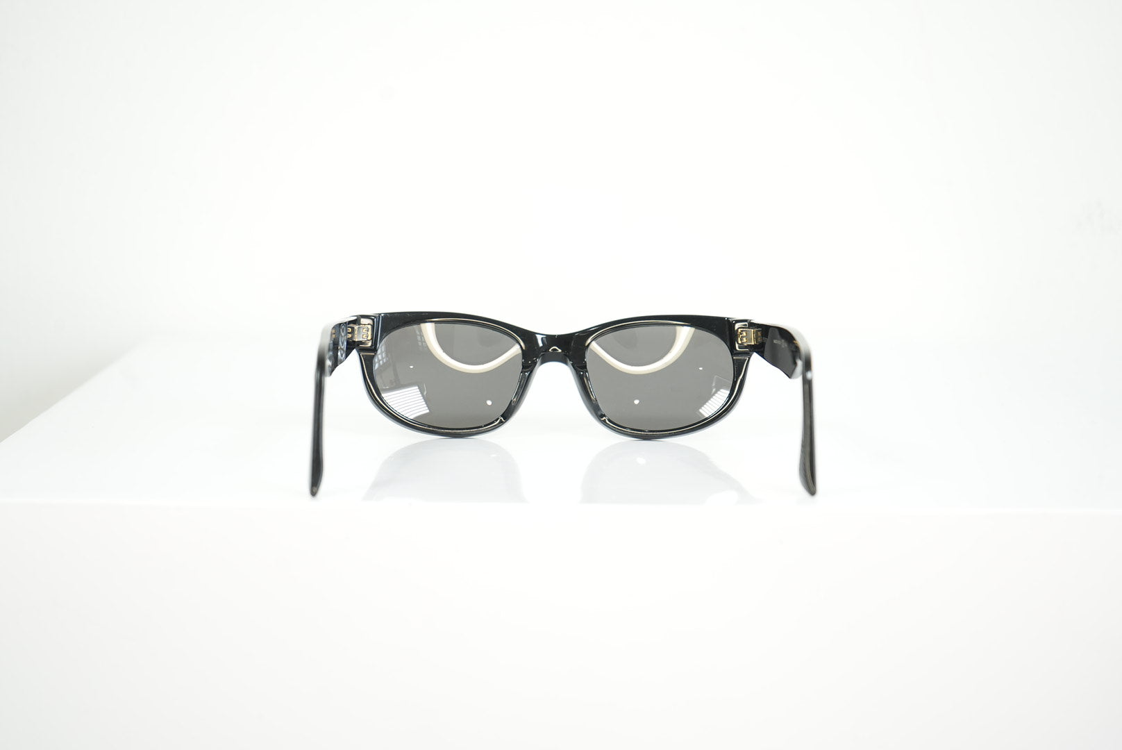 Bottega Veneta black rectangular sunglasses, full set