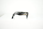 Bottega Veneta black rectangular sunglasses, full set