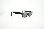 Bottega Veneta black rectangular sunglasses, full set