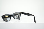Bottega Veneta black rectangular sunglasses, full set