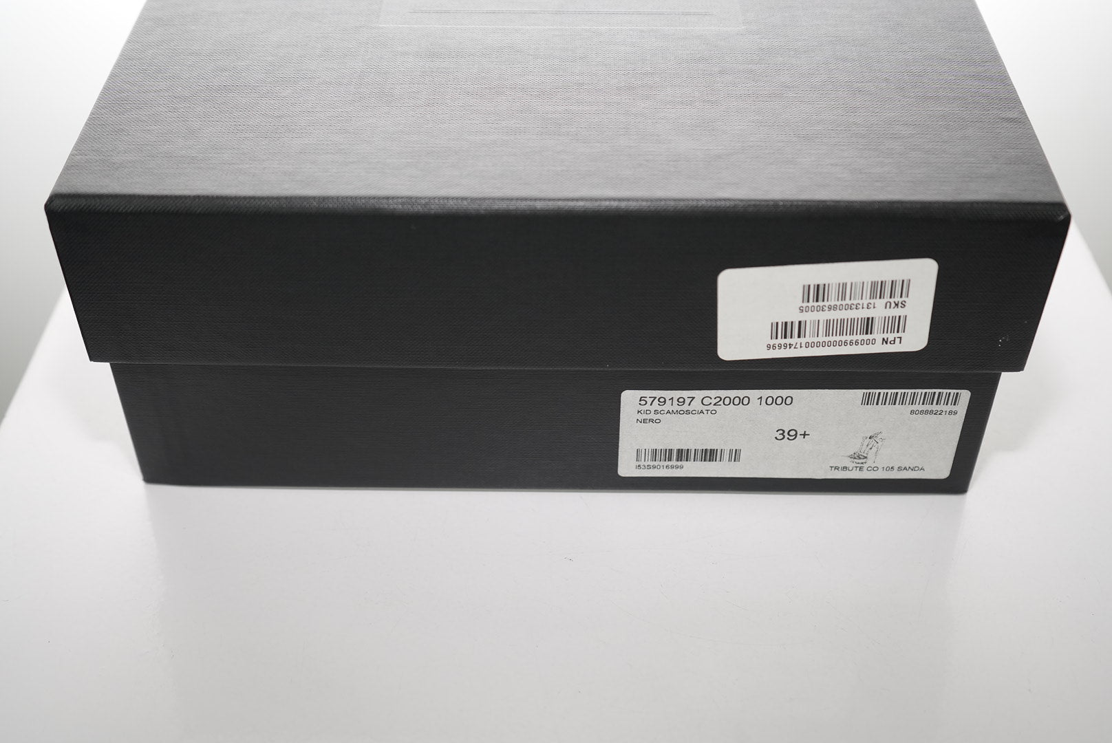 Saint Laurent Black Suede tribute Platform Sandals