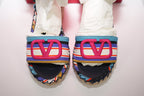 Valentino Garavani Vlogo Pop Baiadera Espadrille Platform Wedge Sandal Size 39