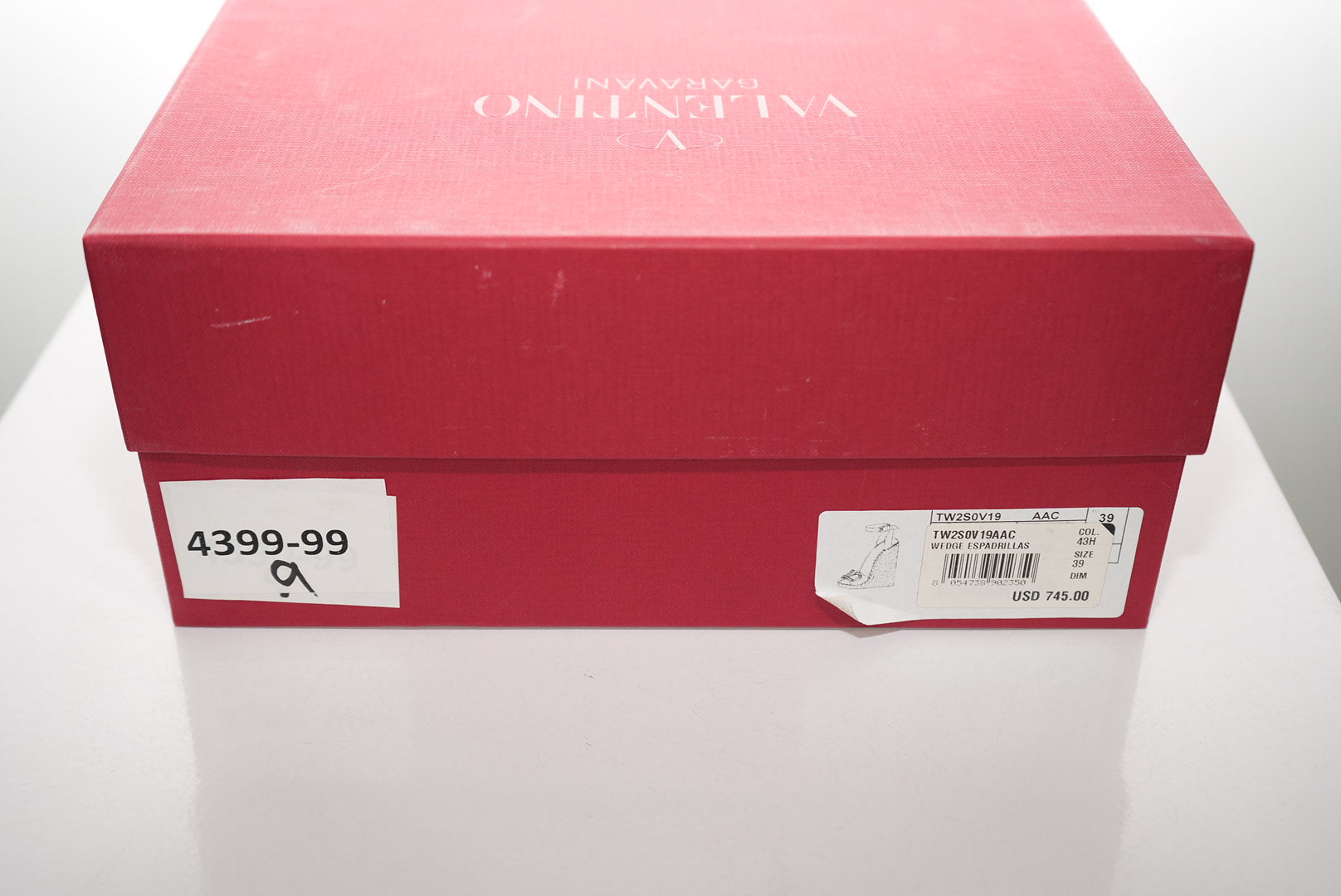 Valentino Garavani Vlogo Pop Baiadera Espadrille Platform Wedge Sandal Size 39