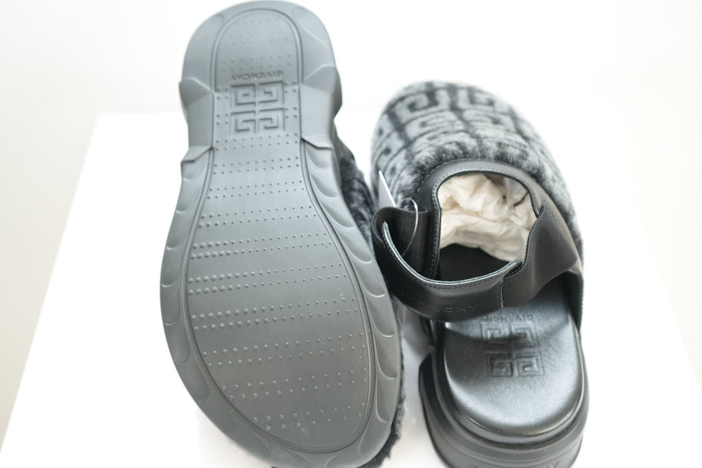 Givenchy Fuzzy Clogs Size 37 with Box