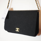 Vintage Chanel Cotton Jersey Flap Shoulder Bag