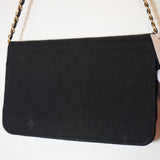 Vintage Chanel Cotton Jersey Flap Shoulder Bag