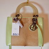 Vintage Christian Dior Lady Dior Pony Hair Patent Leather Bag