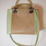 Vintage Christian Dior Lady Dior Pony Hair Patent Leather Bag