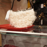 Bottega Veneta White Fur Handbag