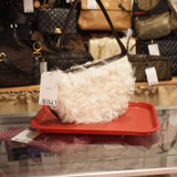 Bottega Veneta White Fur Handbag