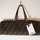 Vintage Fendi Barrel Bag Brown Zucca