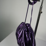 Bottega Veneta Crinkled Metallic Leather Crossbody Bag