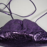 Bottega Veneta Crinkled Metallic Leather Crossbody Bag
