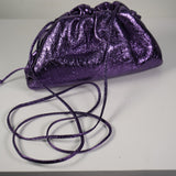 Bottega Veneta Crinkled Metallic Leather Crossbody Bag